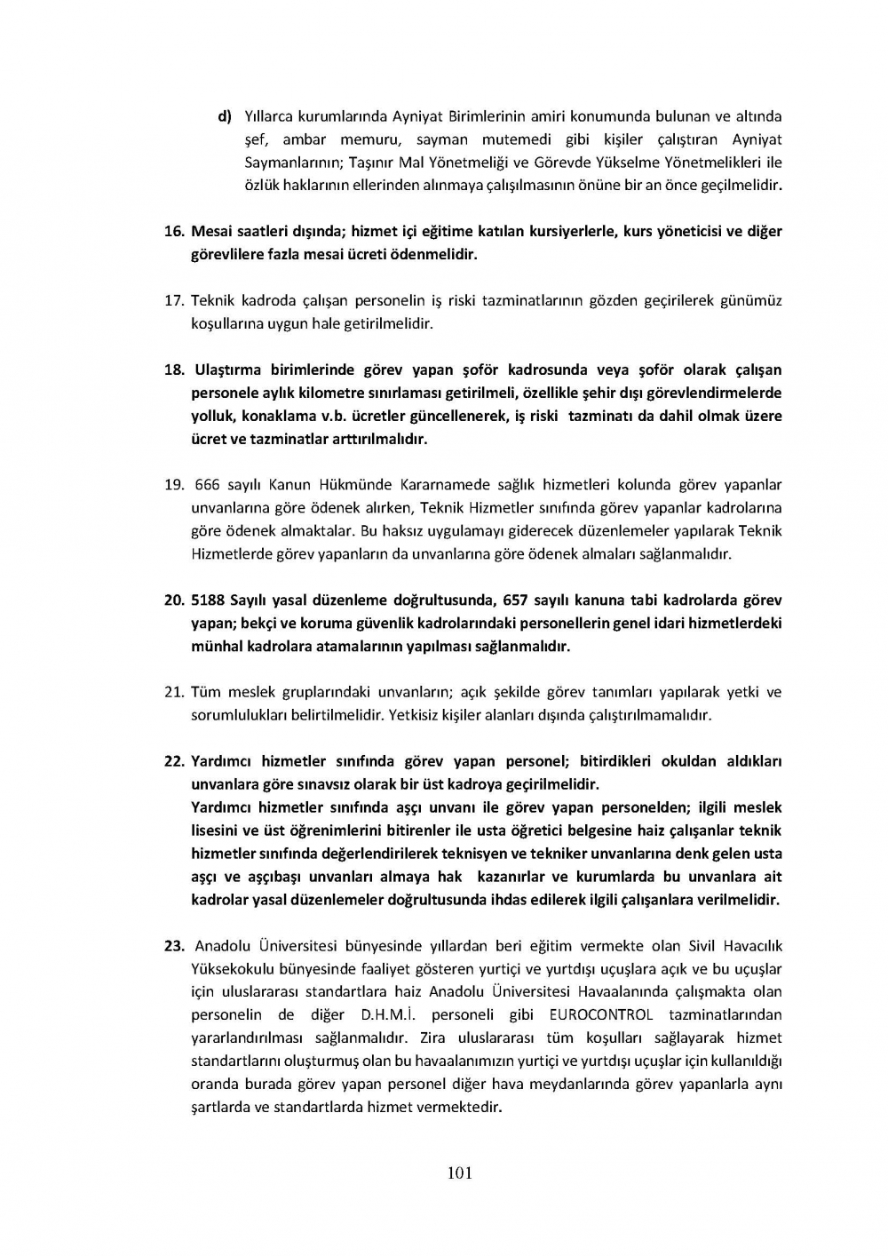 Türk Eğitim-Sen Toplu Sözleşme Talepleri - MEB-YÖK-KREDİ YURTLAR 28