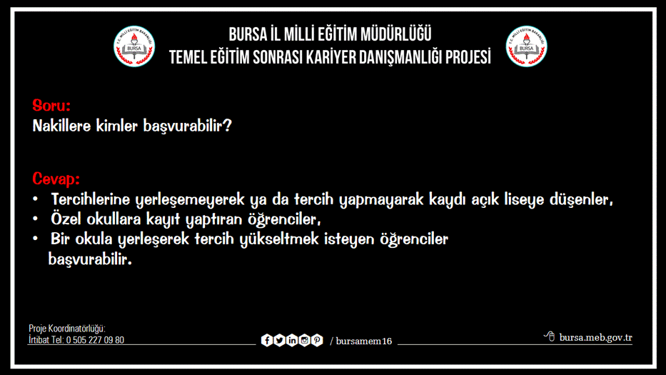 2017 TEOG Nakil Süreci 10 Soru, 10 Cevap 2