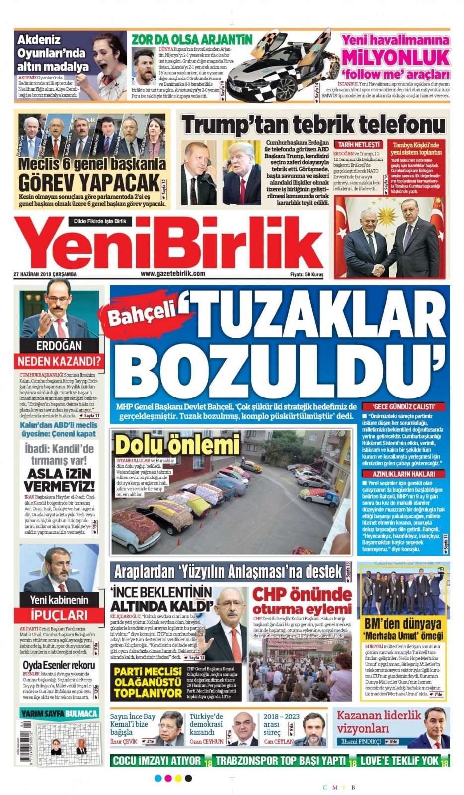 27 Haziran 2018 gazete manşetleri 22