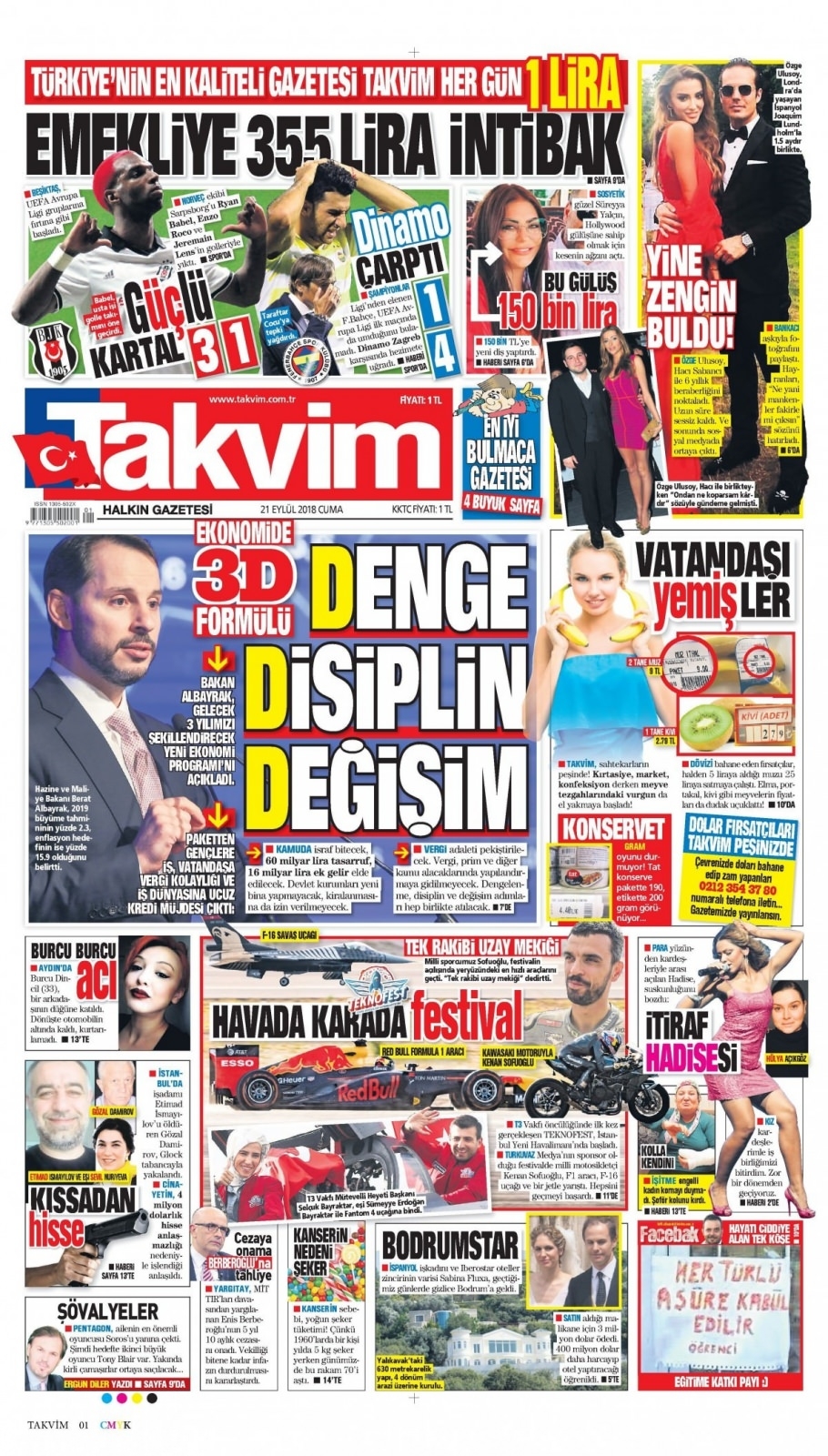 21 Eylül 2018 gazete manşetleri 8