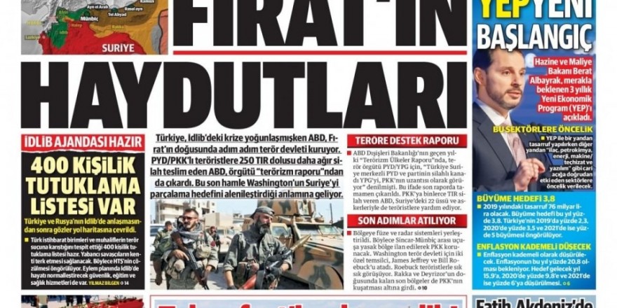 21 Eylül 2018 gazete manşetleri