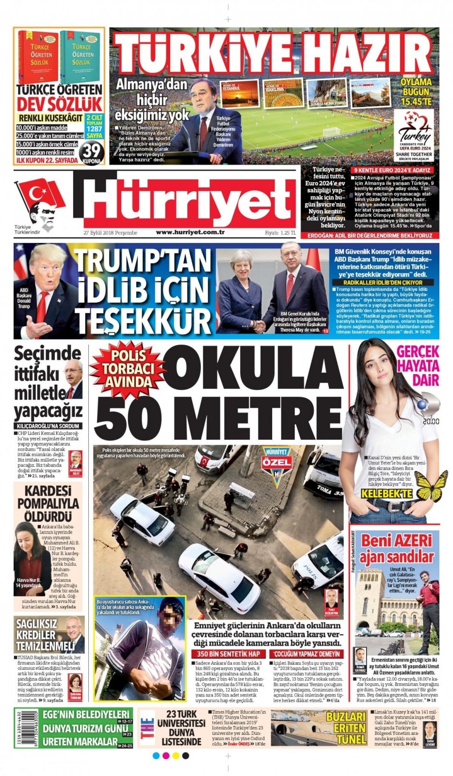 27 Eylül 2018 gazete manşetleri 7
