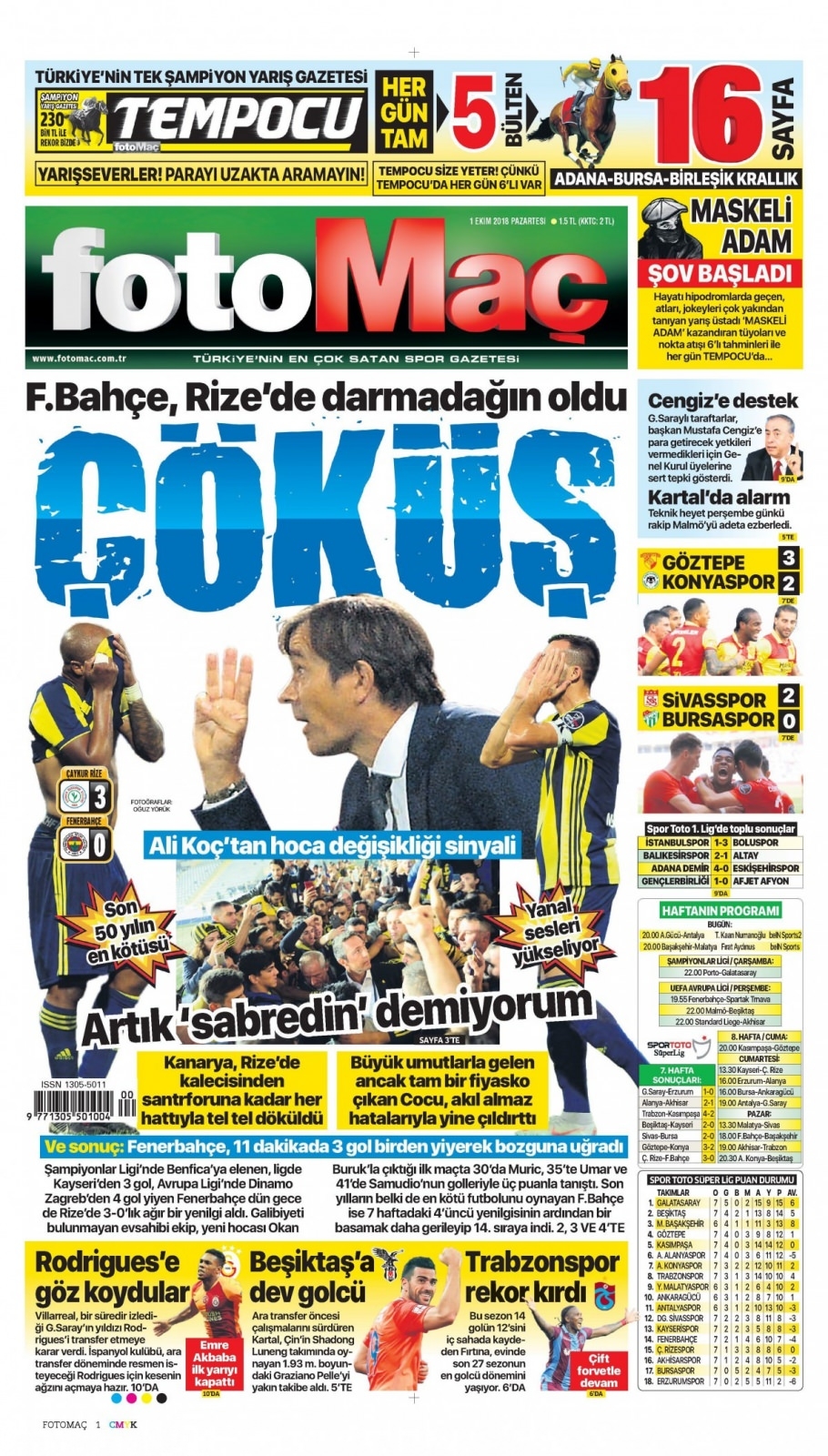 1 Ekim Pazartesi gazete manşetleri 12