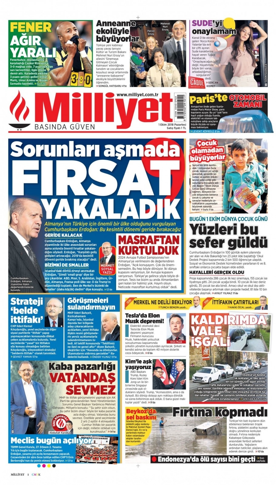 1 Ekim Pazartesi gazete manşetleri 4