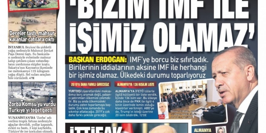 1 Ekim Pazartesi gazete manşetleri