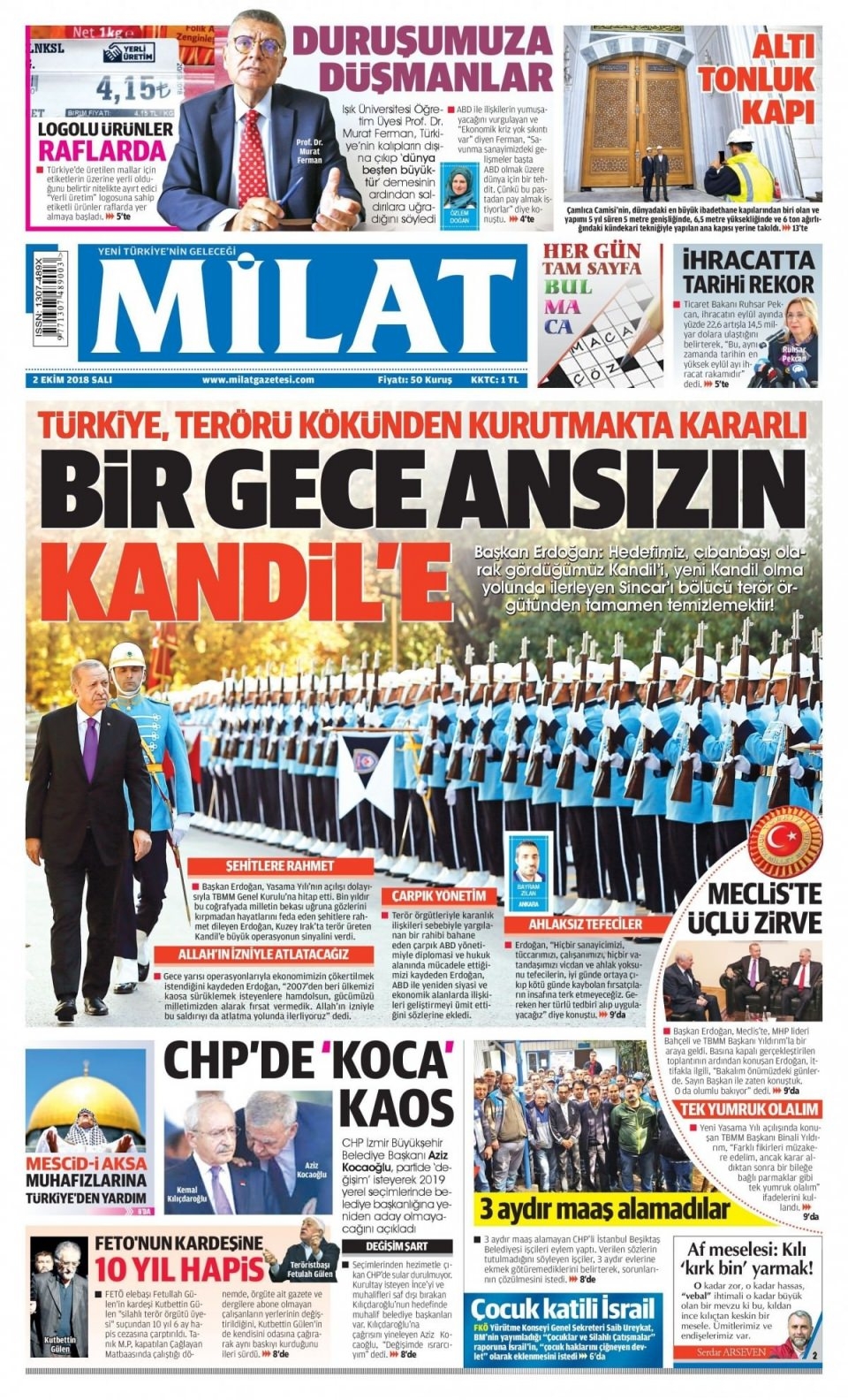 02 Ekim 2018 galeri manşetleri 13