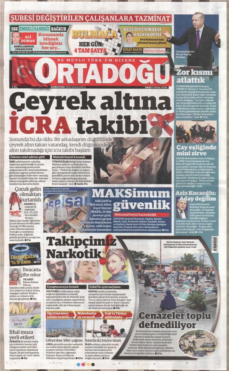 02 Ekim 2018 galeri manşetleri 15