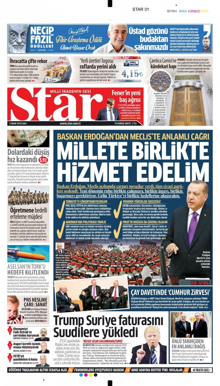 02 Ekim 2018 galeri manşetleri 2