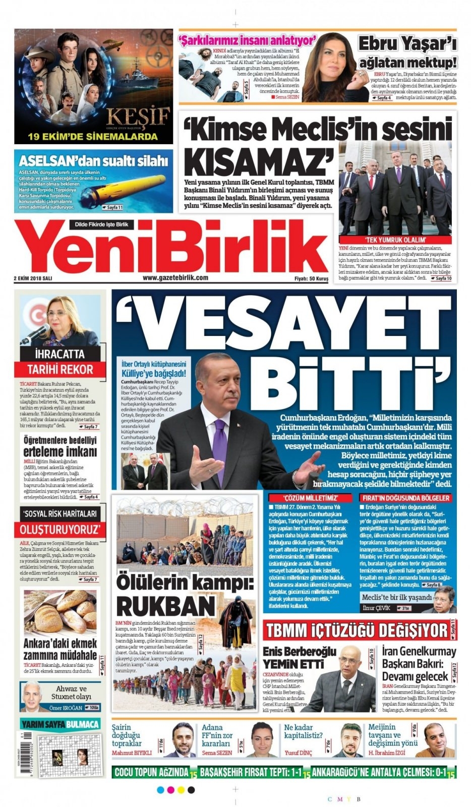 02 Ekim 2018 galeri manşetleri 20