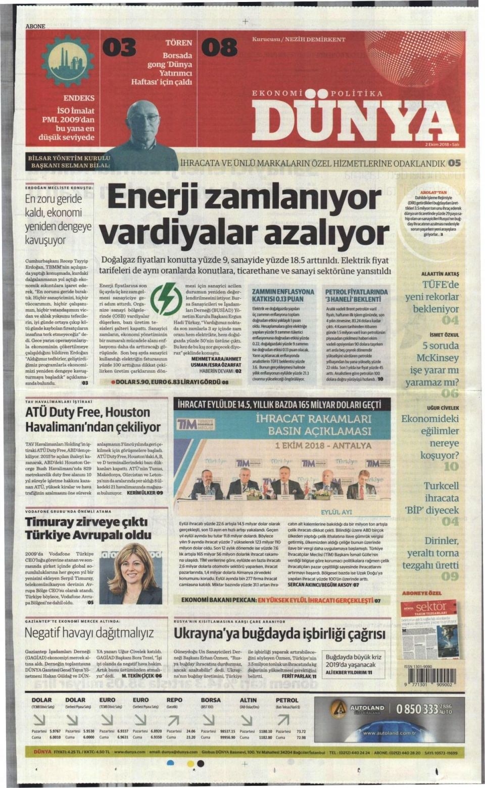 02 Ekim 2018 galeri manşetleri 22