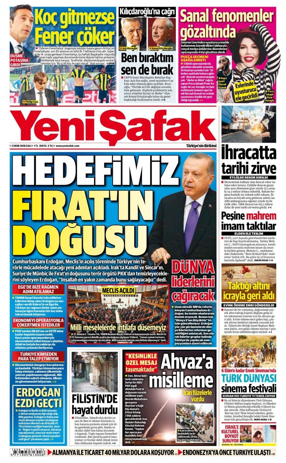 02 Ekim 2018 galeri manşetleri 3