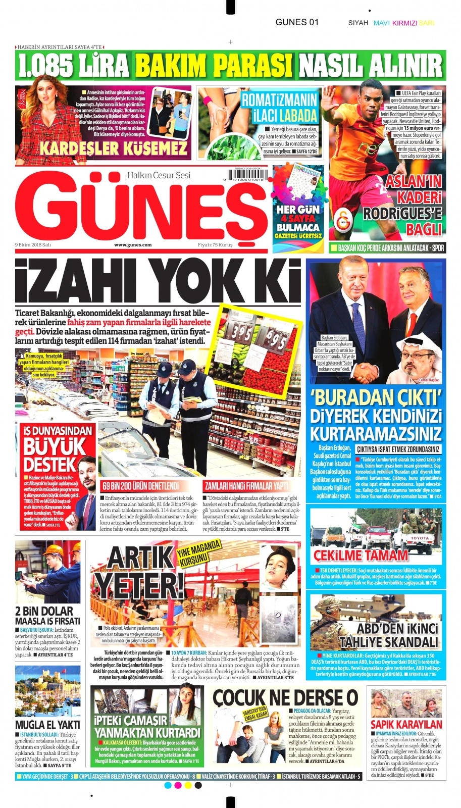 9 Ekim gazete manşetleri 10