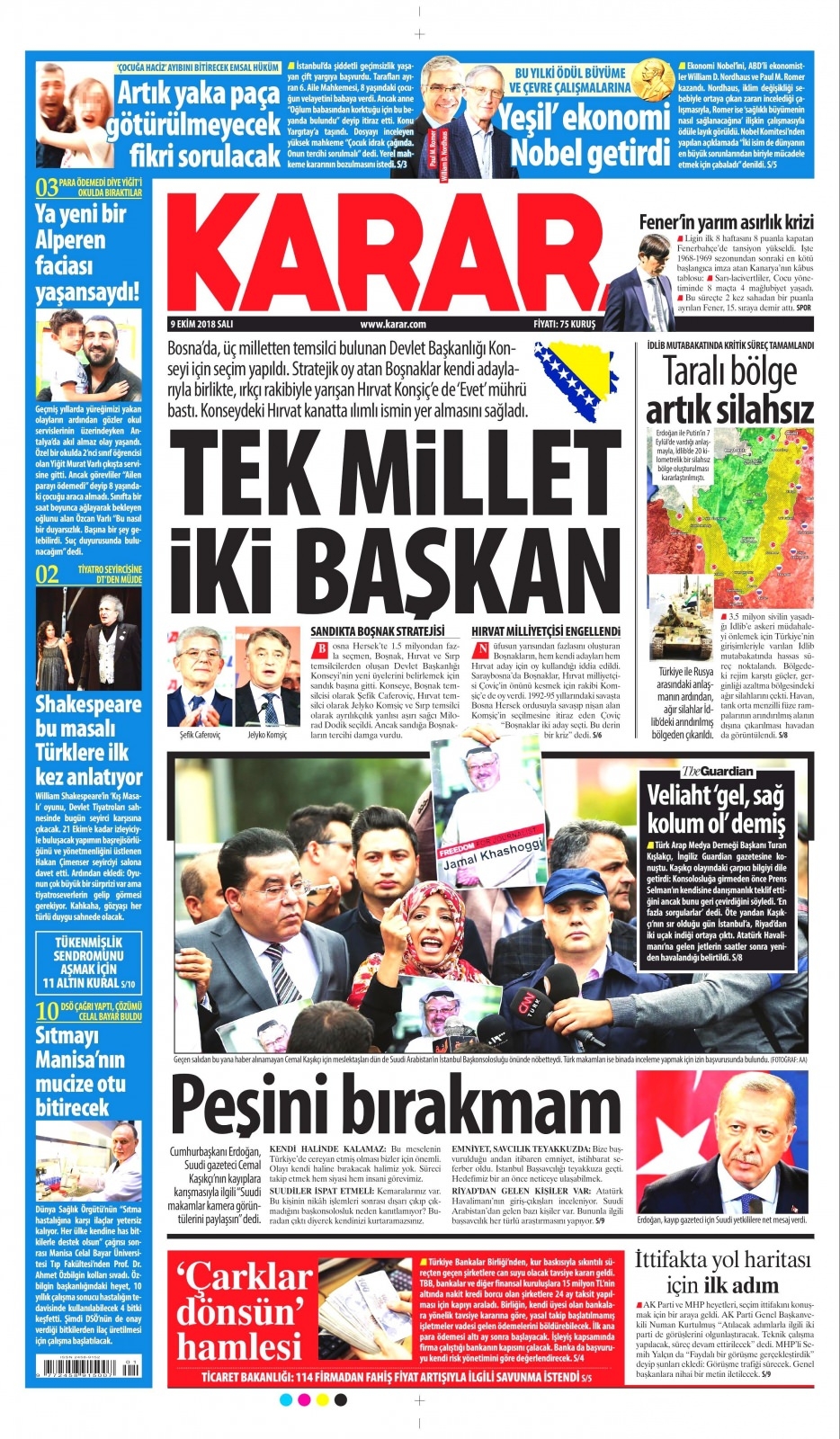 9 Ekim gazete manşetleri 11