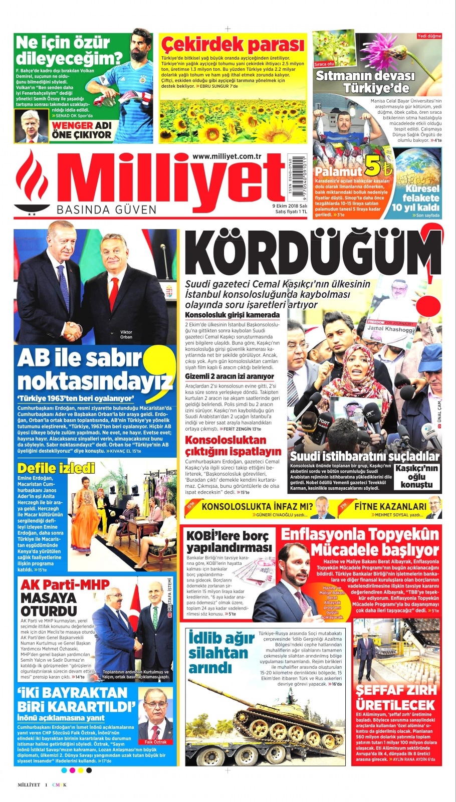 9 Ekim gazete manşetleri 2