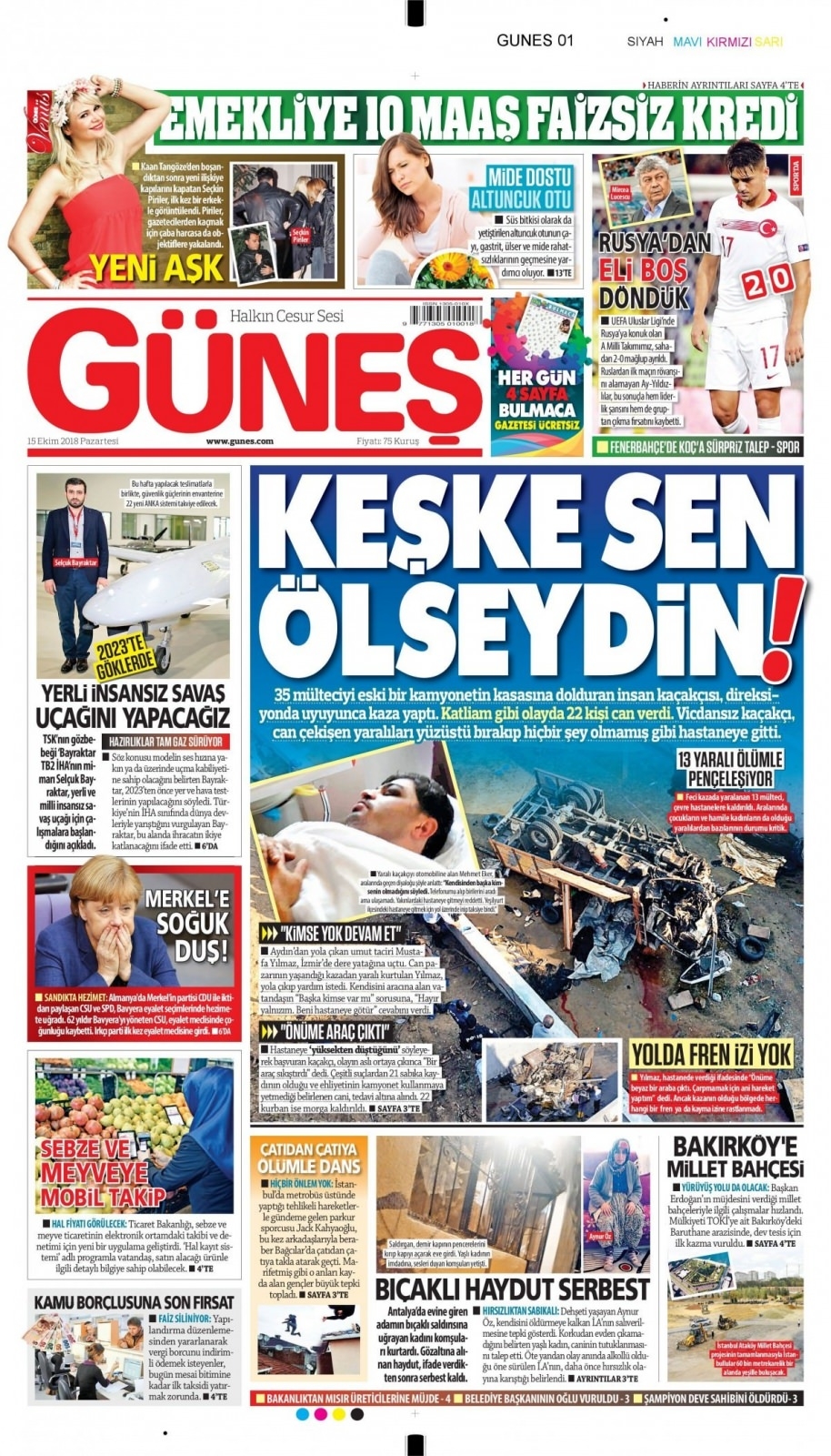 15 Ekim 2018 gazete manşetleri 16