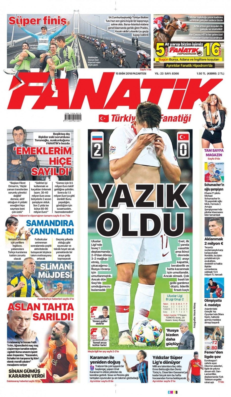 15 Ekim 2018 gazete manşetleri 17