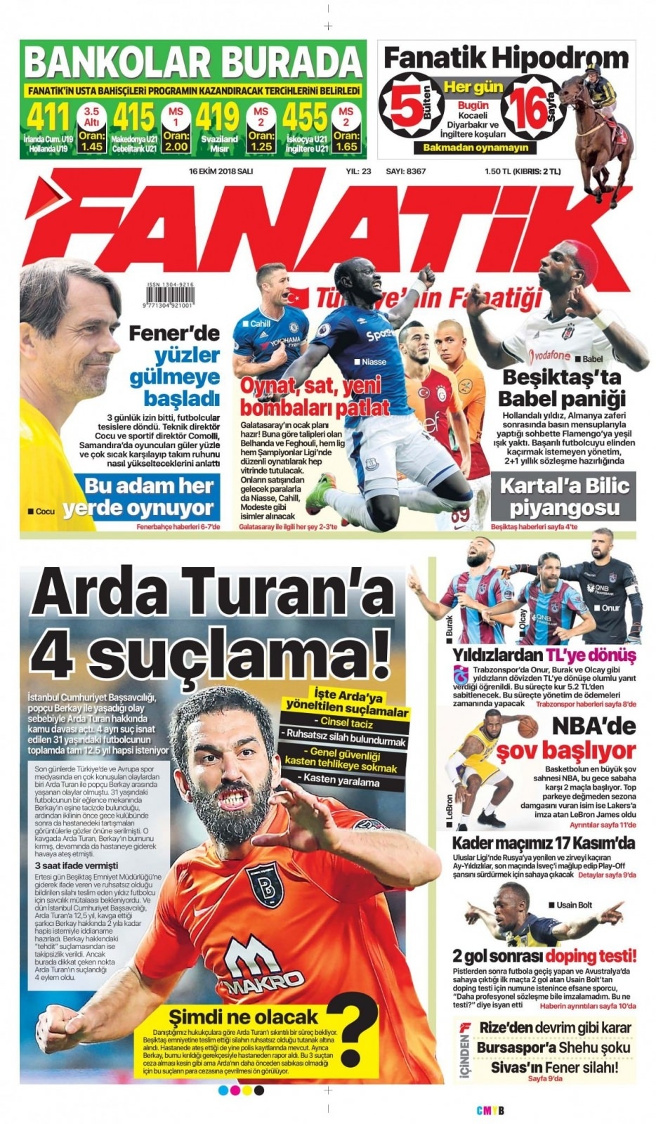 16 Ekim 2018 gazete manşetleri 17