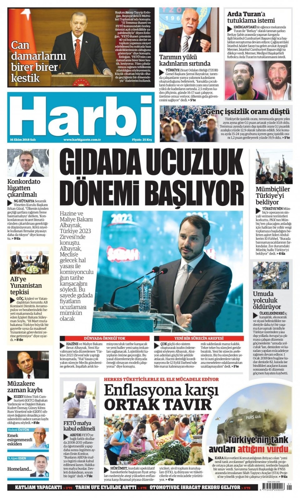 16 Ekim 2018 gazete manşetleri 22