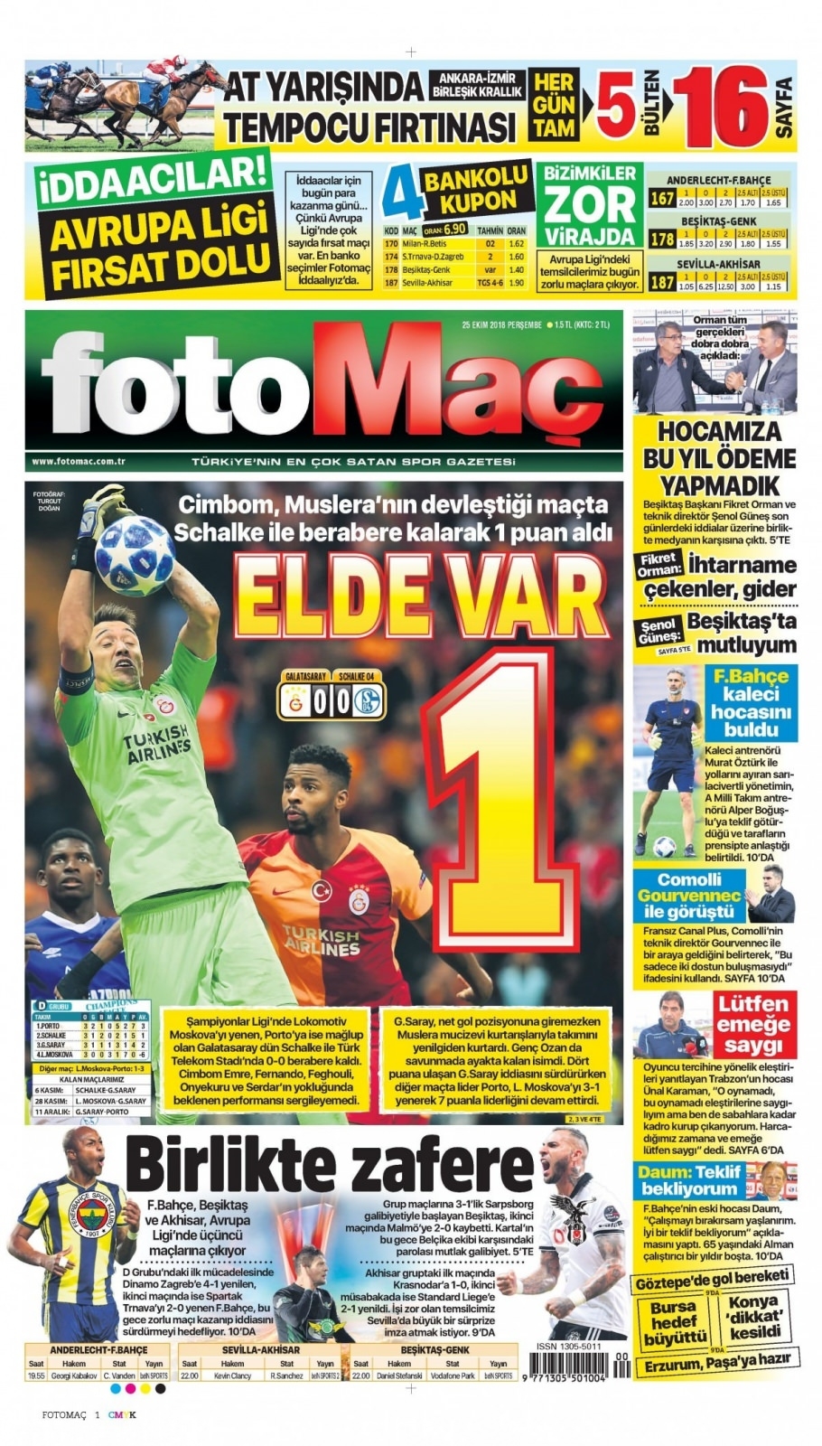 25 Ekim 2018 gazete manşetleri 14