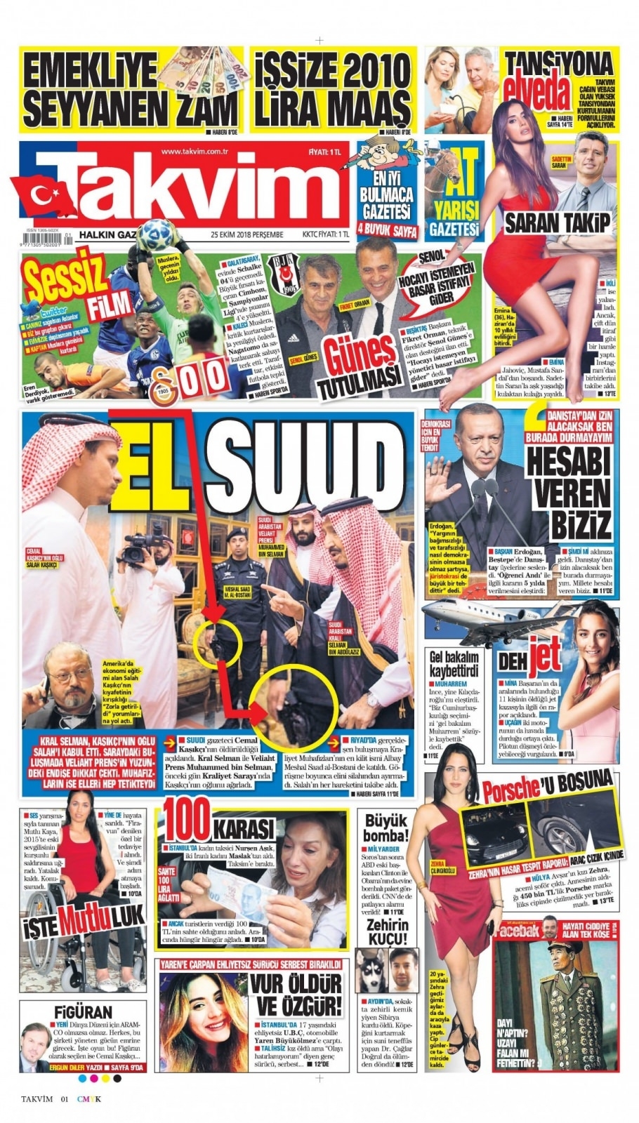 25 Ekim 2018 gazete manşetleri 8