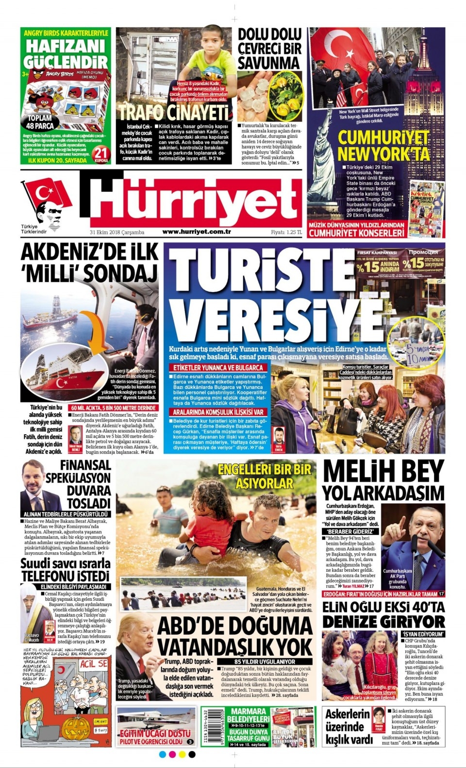31 Ekim Gazete Manşetleri 1