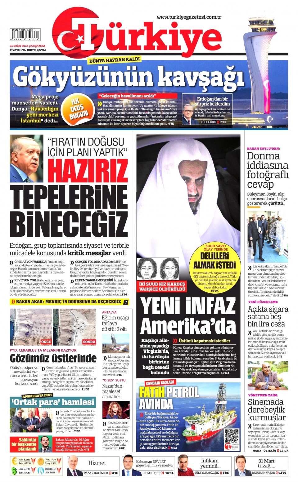 31 Ekim Gazete Manşetleri 13