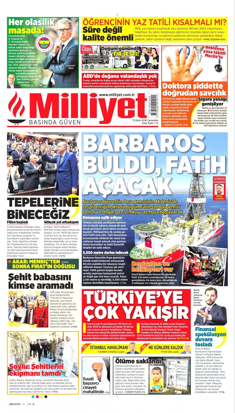 31 Ekim Gazete Manşetleri 2