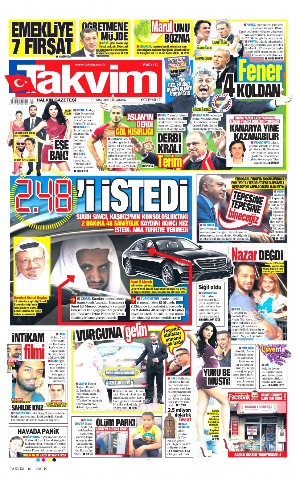 31 Ekim Gazete Manşetleri 7