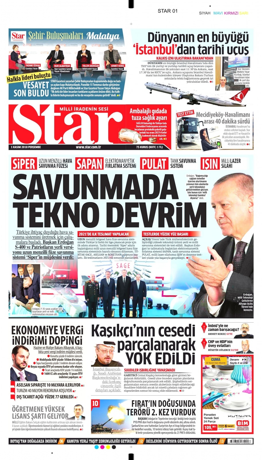 1 Kasım gazete manşetleri 7