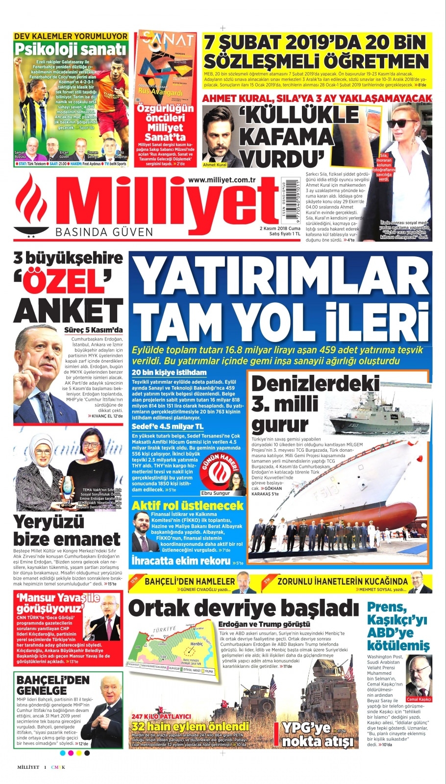 2 Kasım gazete manşetleri 2