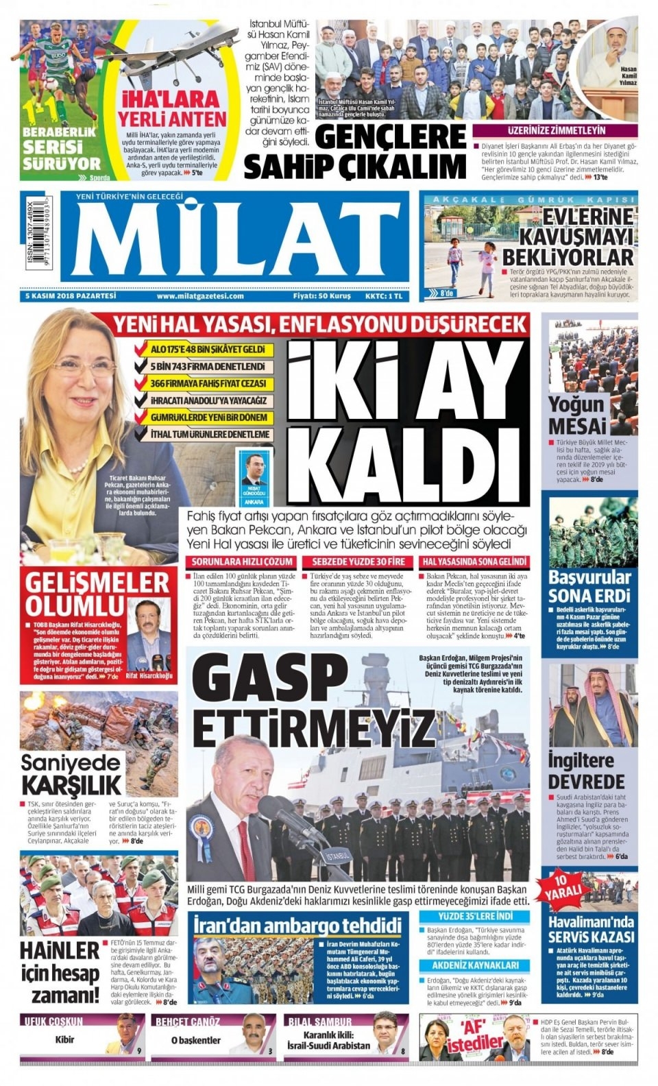 05 Kasım 2018 gazete manşetleri 13