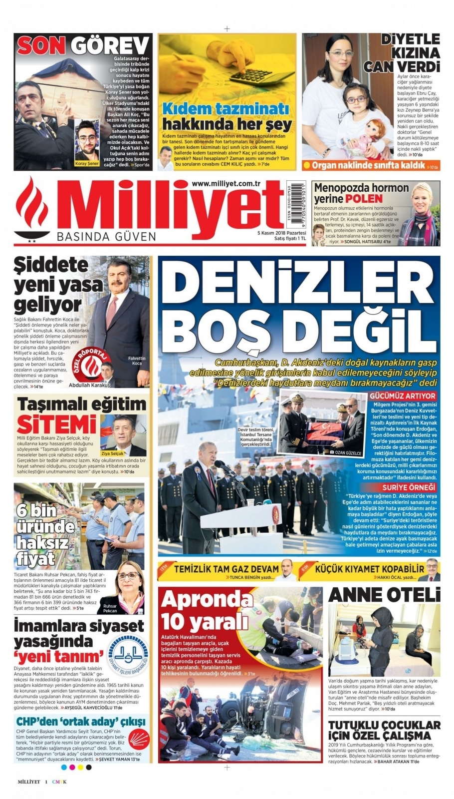 05 Kasım 2018 gazete manşetleri 4