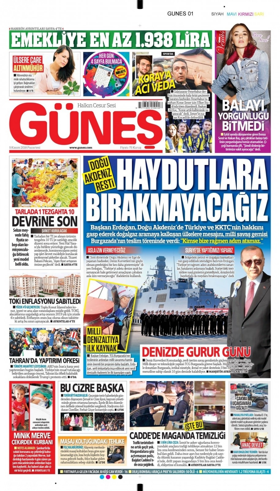 05 Kasım 2018 gazete manşetleri 6