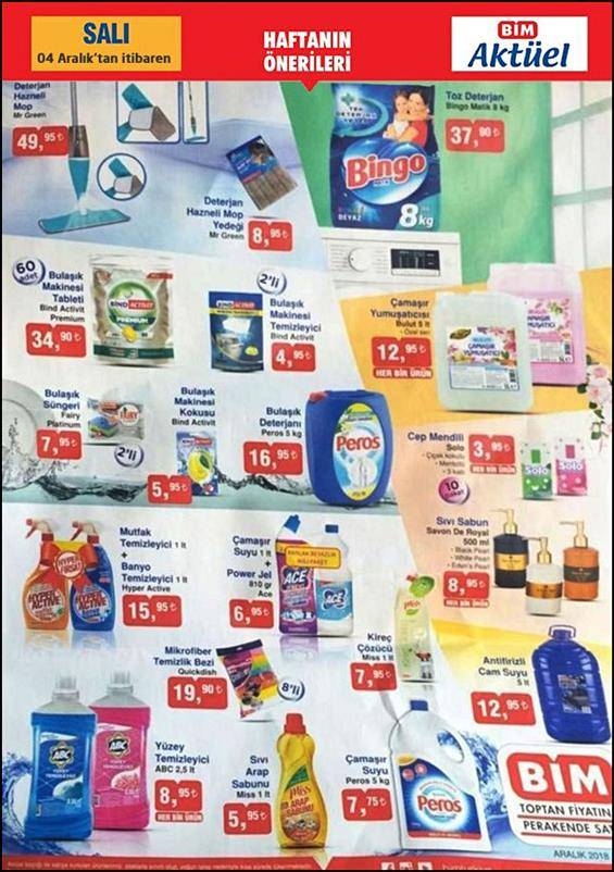 BİM temizlik ürünlerde büyük kampanya! 04 Aralık indirim kataloğu 19
