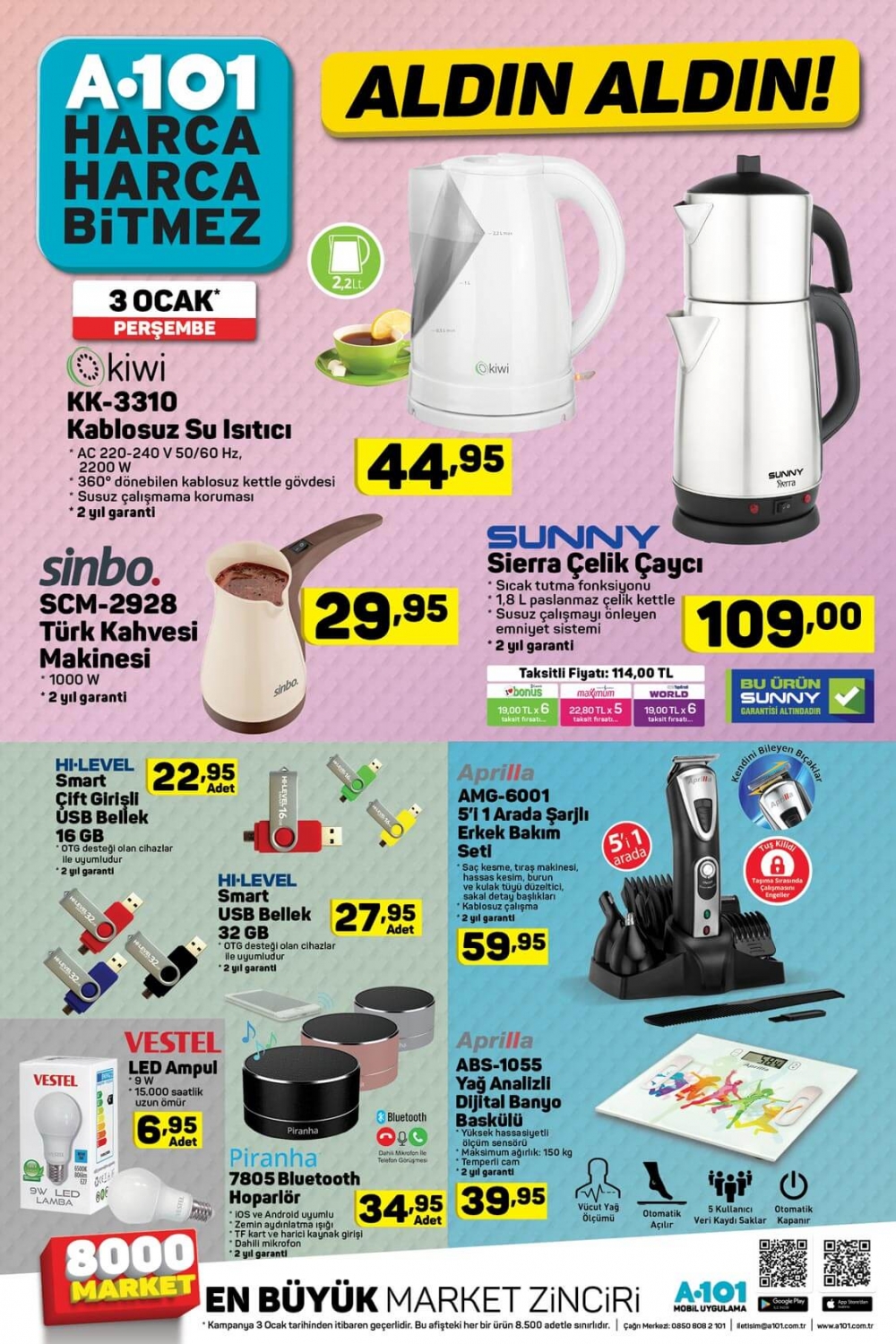 A101 Aktüel 3-10 Ocak 2019 Ürünler Kataloğu 2