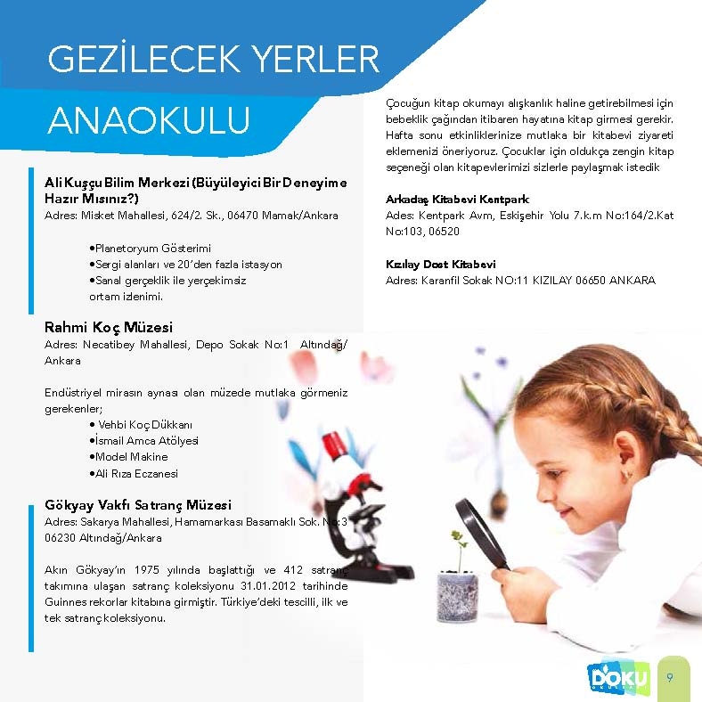 Doku Okulları 15 Tatil Etkinlik Rehberi 10