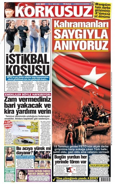 15 Temmuz 2019 Gazete Manşetleri 20