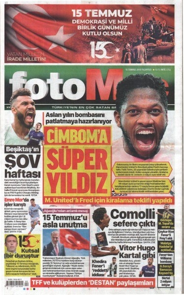 15 Temmuz 2019 Gazete Manşetleri 28