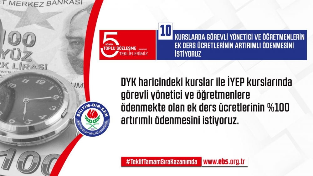 Eğitim Bir Sen'in Toplu Sözleşme Talepleri 2019 10