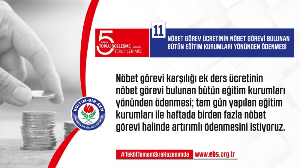 Eğitim Bir Sen'in Toplu Sözleşme Talepleri 2019 11