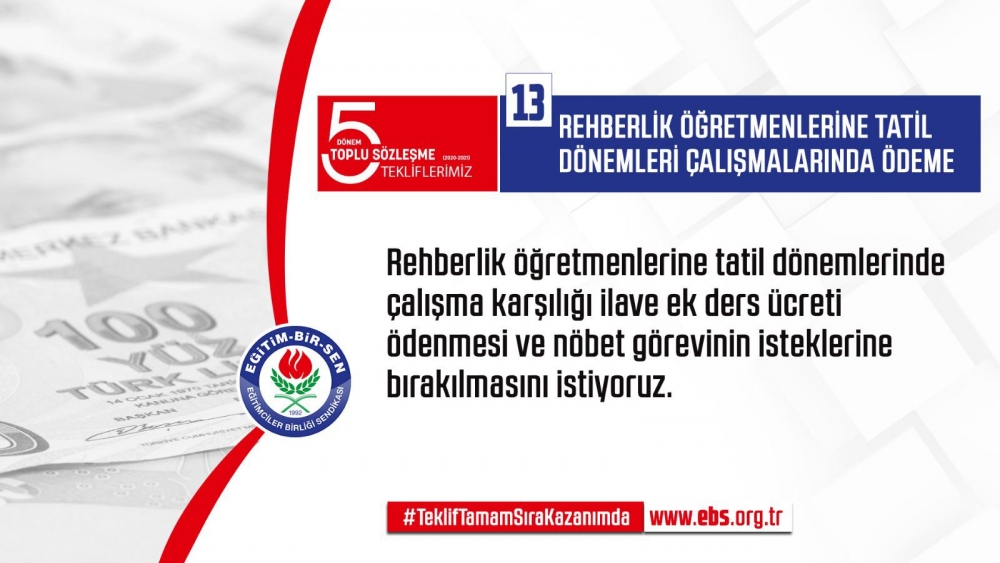 Eğitim Bir Sen'in Toplu Sözleşme Talepleri 2019 13