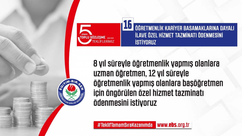 Eğitim Bir Sen'in Toplu Sözleşme Talepleri 2019 16