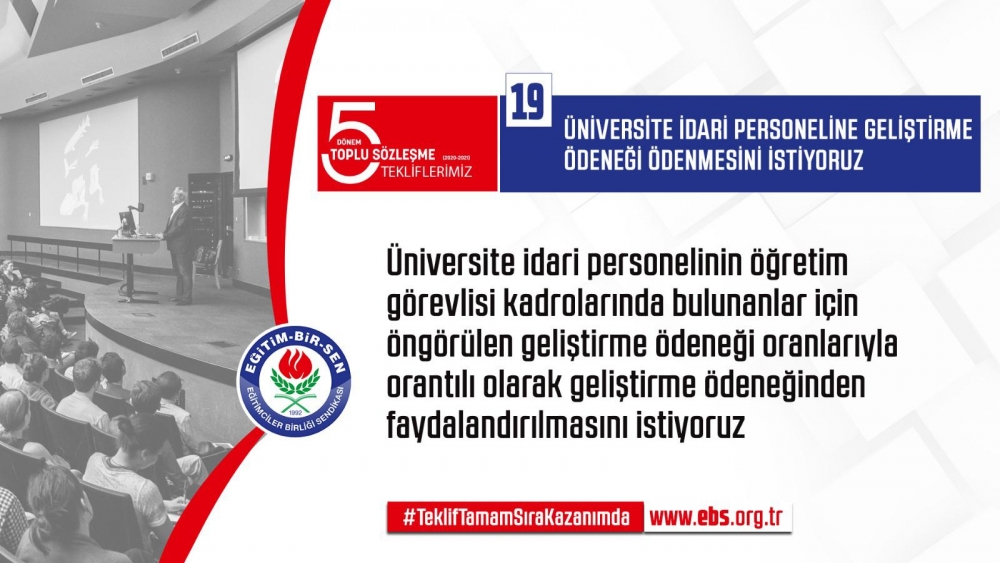 Eğitim Bir Sen'in Toplu Sözleşme Talepleri 2019 19