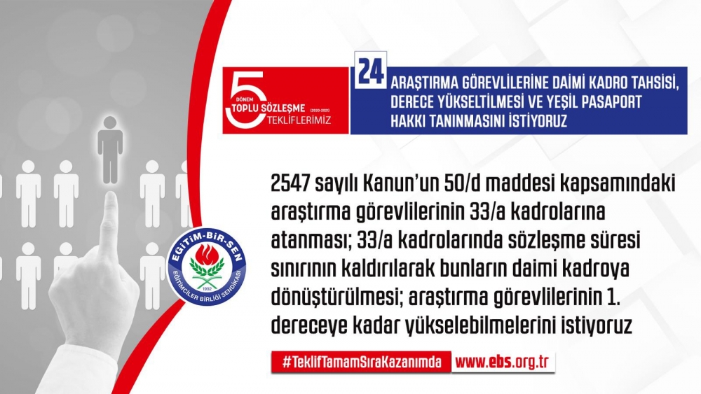 Eğitim Bir Sen'in Toplu Sözleşme Talepleri 2019 24