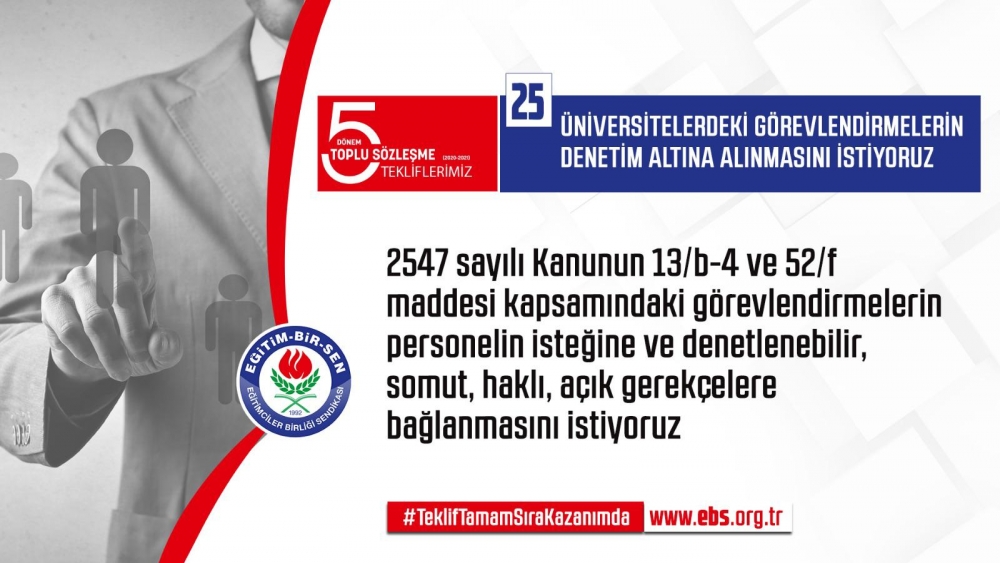 Eğitim Bir Sen'in Toplu Sözleşme Talepleri 2019 25