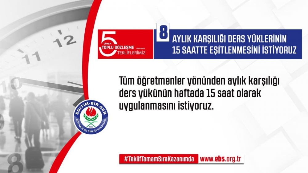 Eğitim Bir Sen'in Toplu Sözleşme Talepleri 2019 8