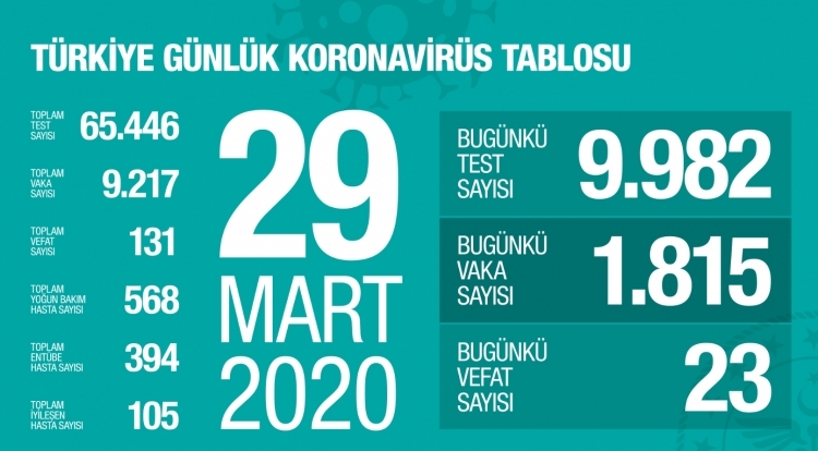 Türkiye'de gün gün koronavirüs vaka ve ölüm sayıları 13