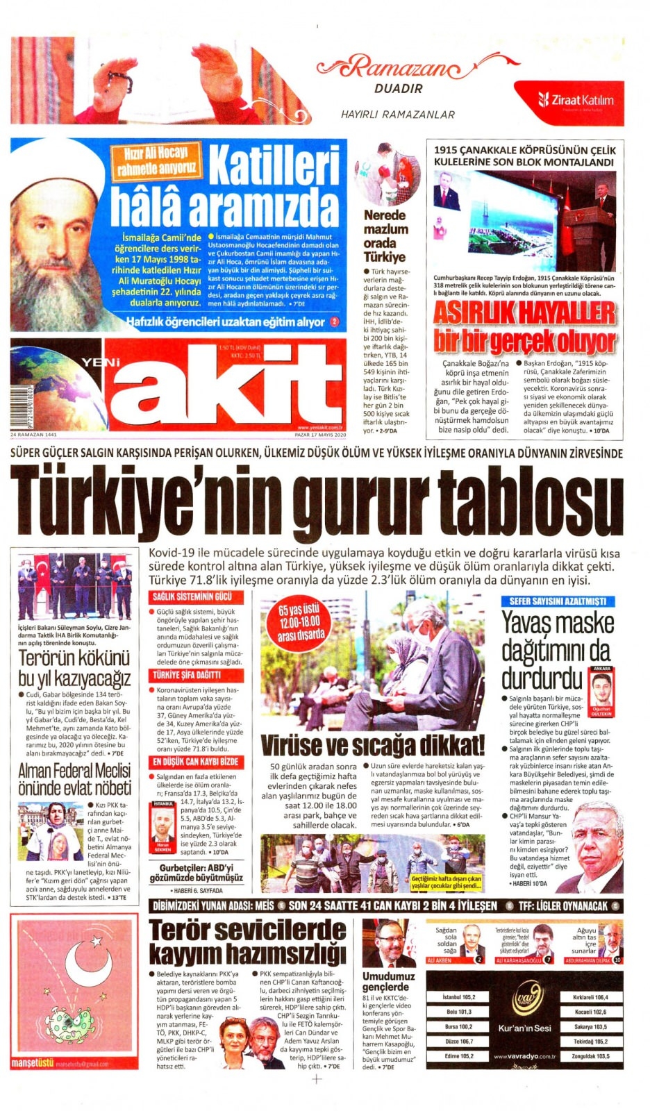 17 Mayıs gazete manşetleri 1