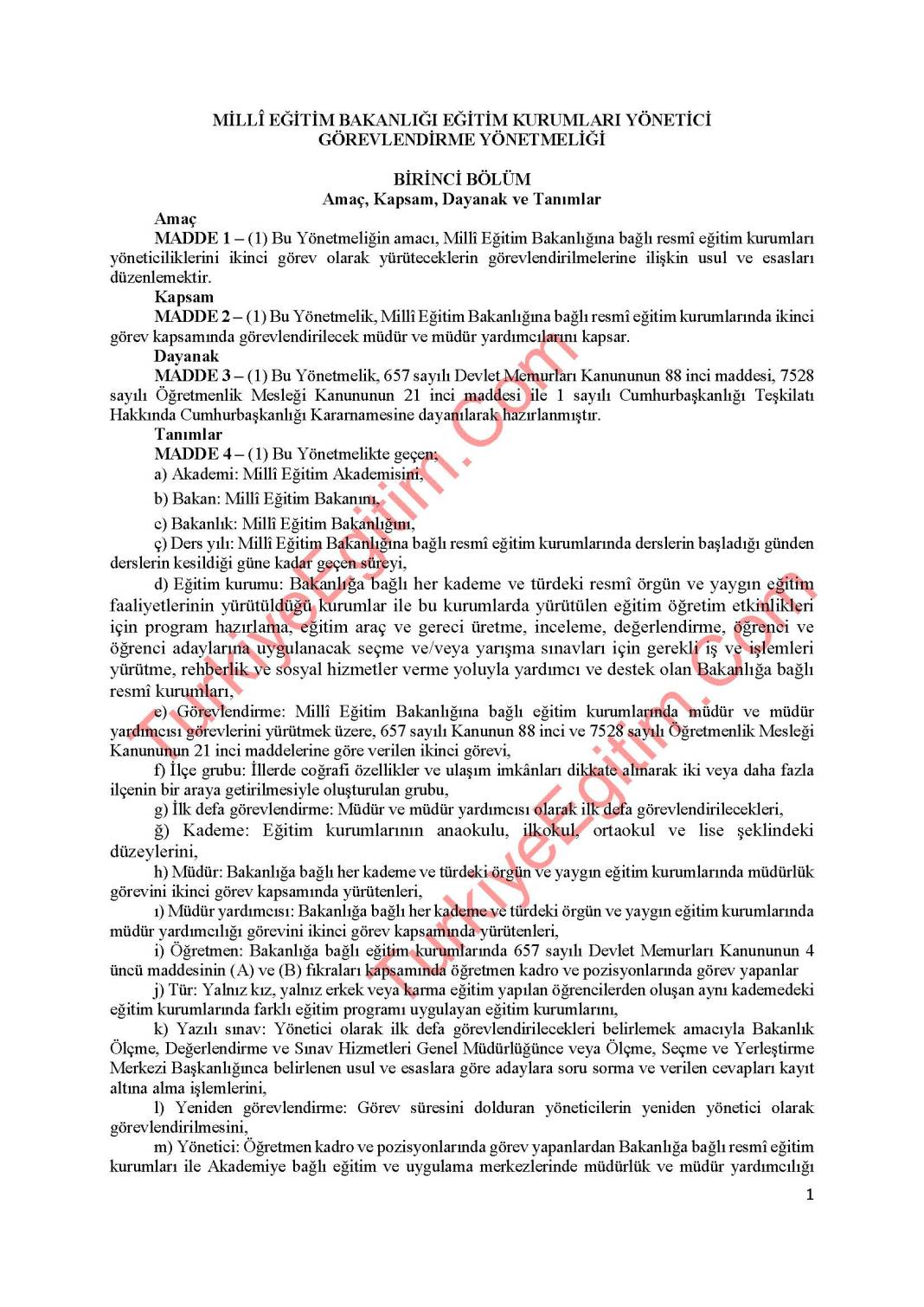 MEB Yönetici Atama Yönetmeliği Sil Baştan - Taslak Metin Belli Oldu 1