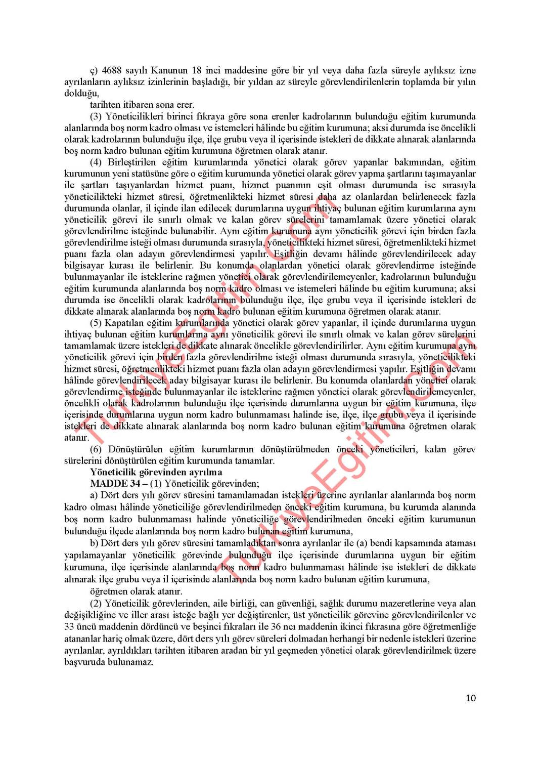 MEB Yönetici Atama Yönetmeliği Sil Baştan - Taslak Metin Belli Oldu 10